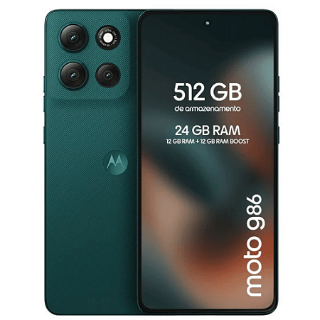 Smartphone Motorola Moto G86 5G Tela 6,7" 512GB 24GB (12GB RAM+12GB Ram Boost), Câmera 50MP - Verde Escuro