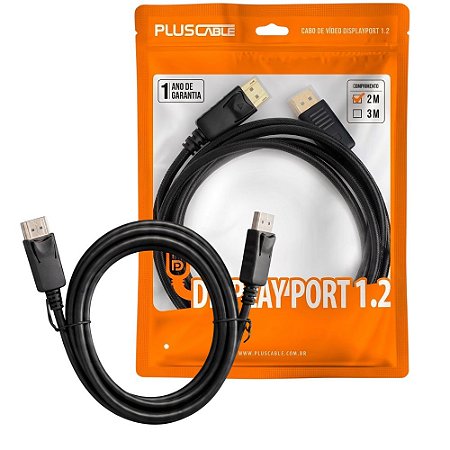 Cabo Displayport 2 Metros V1.2 DP1220 PlusCable