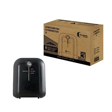 Estabilizador ES-2000VA Bivolt Automatico 115V Com  5 Tomadas Coletek Energia