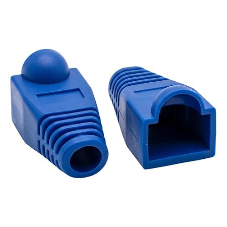 Capa Protetora Para Plugues De Conexao Rj45 Cat5 e Cat6, Azul