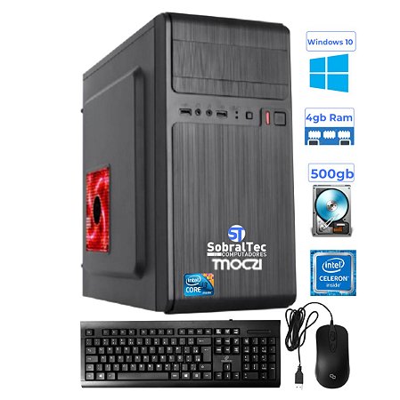 Computador SobralTec J3060 Dual Core-Hd SSd 120 Gb -Memória 4 Gb- Teclado e Mouse