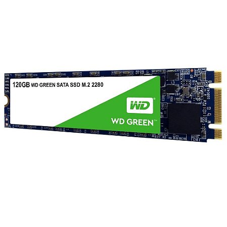 HD SSD M.2  WD Wester Digital Green 120GB M.2 Leitura 545MB/s - WDS120G2G0B