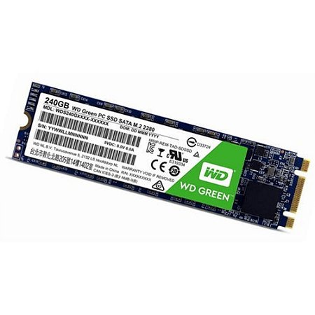 HD SSD M.2 Green 240GB Westerdigital Leitura 545MB/s- WDS240G2G0B