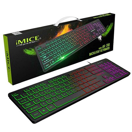 Teclado Gamer Usb Led Luminoso Neon Abnt2 Pc Notebook H.maston Ak-200