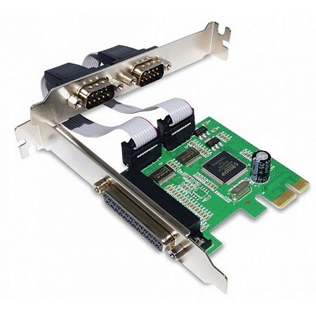 Placa PCI Express - 2 Portas Seriais - 1 Paralelo