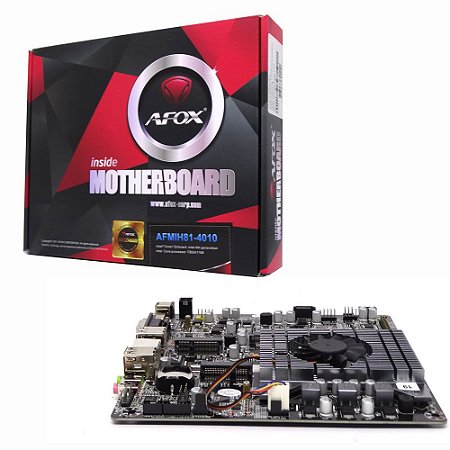 Placa Mãe Mini Itx Afox AFMIJ1800-2L com Intel Celeron J1800 - Ate 1 DDR3