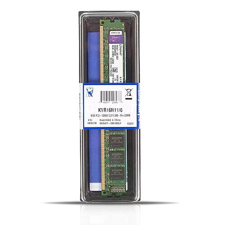 Memória Ram Desktop 8Gb 1600MHZ Ddr3 KVR16N11/8 Kingston