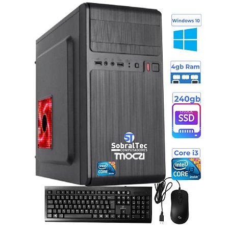 Computador Core i-3 Setima G | 7100 | Hd Ssd 240 Gb| Mem Ran 4 Gb- Vitrine