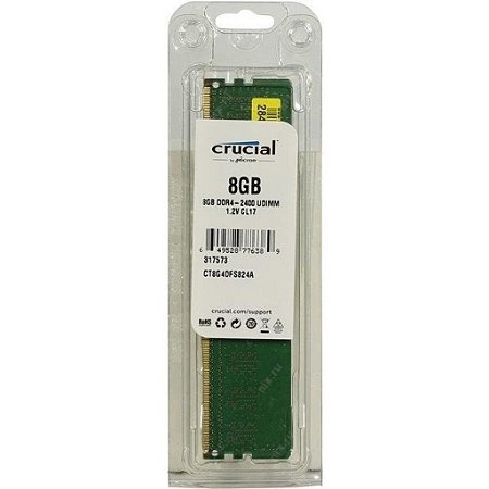 Memória Ram Desktop Ddr4 8GB 2400MHZ Crucial CT8G4DFS824A