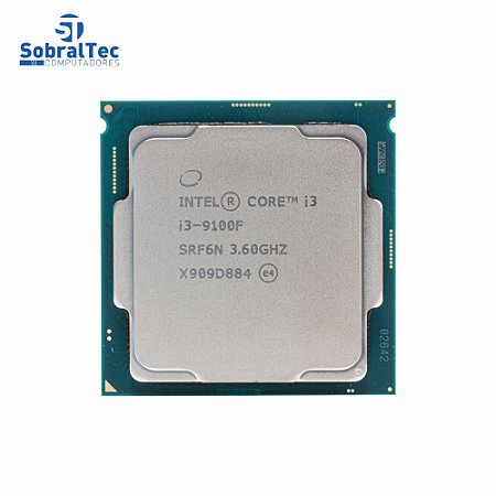 Processador Intel Core i3-9100F 1151 9ª Ger. Quad-Core Cache 6Mb OEM S/BOX