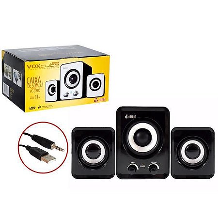 Caixa de Som 2.1 Com Subwoofer Usb Infokit VC-G200