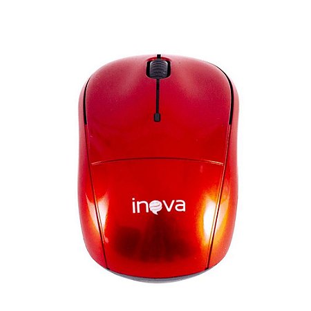 Mouse Óptico Sem Fio Wireless Usb Inova Mou-6925- Vermelho