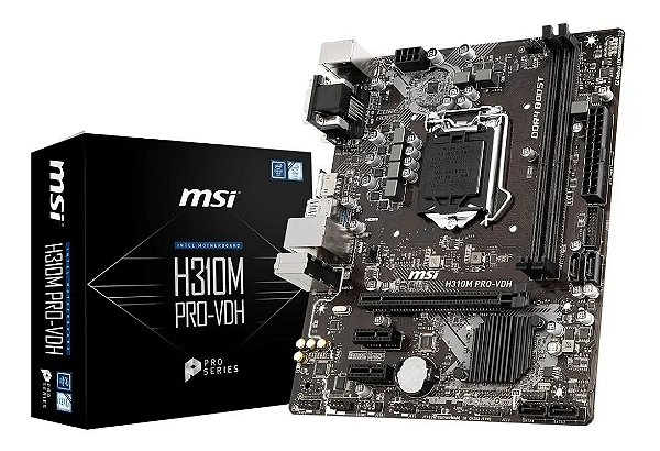 Placa Mãe MSI H310M Pro-VDH Intel 1151 DDR4 Chipset H310