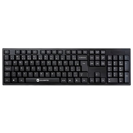 Teclado USB Slim Plug And Play Padrão ABNT2 Goldentec GT850 - Preto
