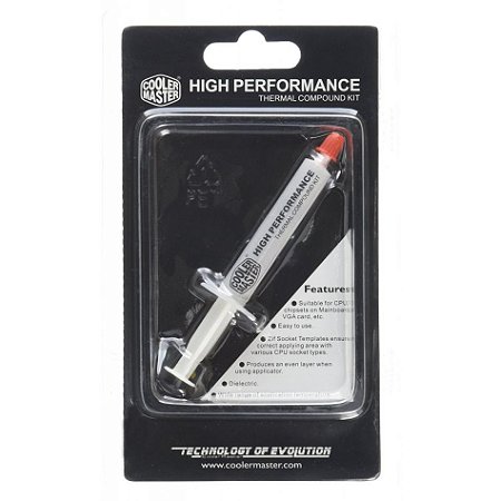 Pasta Termica Prata 4 Gramas Cooler Master Alta Performance HTK-002