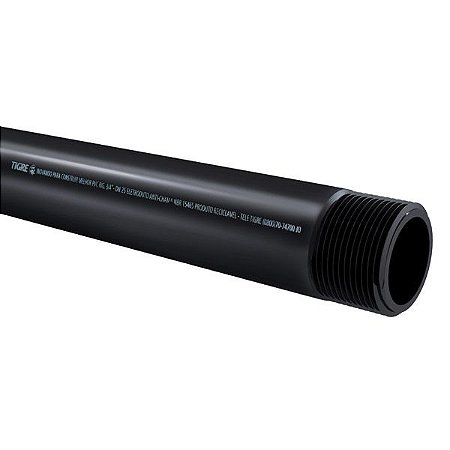 Eletroduto em Pvc Roscável 1/2” com 3 Metros Preto