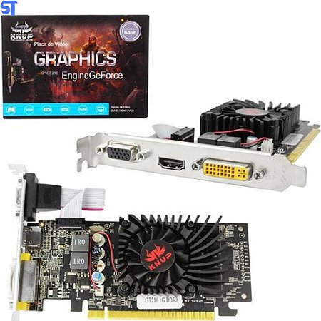 Placa De Vídeo Nvidia Geforce GT210 1Gb Ddr3 Knup Kp-gt210