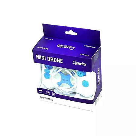 Drone Quanta Qtpdr2036 Mini Com Giro De 360º - Azul/branco