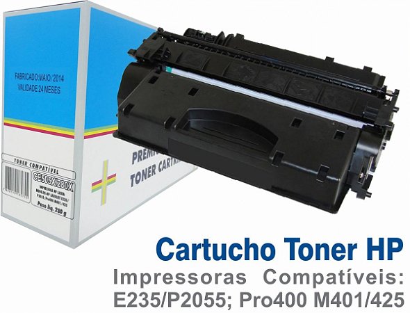 Toner Compatível HP CE505X-280X- Impressoras HP Laser E235 - P2055