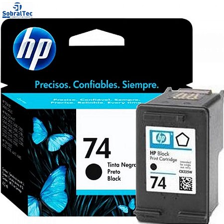 Cartucho de Tinta Hp 74 Cb335wb Preto | Photosmart C4480 C4280 C5280 | Original 4,5ml Rende Até 200 Paginas