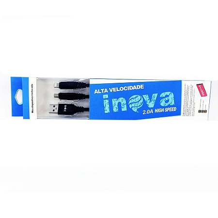 Cabo 2.0 USB Inova iPhone 5/6/7 e V8 resistente 1M