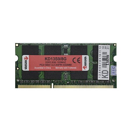 Memória Notebook 8Gb Ddr3 1333 Keepdata KD13S9/8G