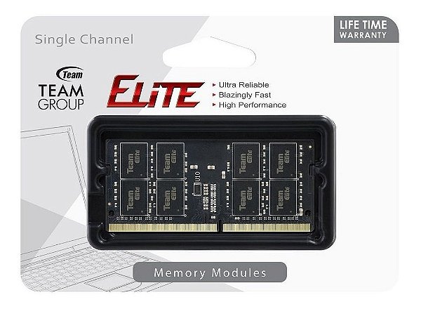 Memoria Notebook 4GB Ddr4 2400 Team Group Ted44G2400c16-Sbk