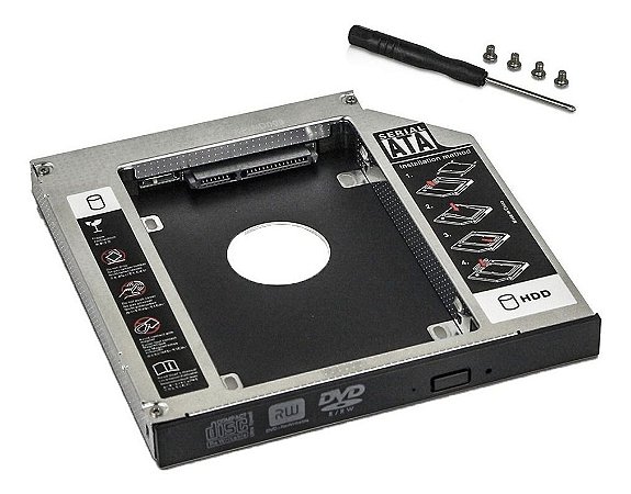 Gaveta Caddy Adaptador Para Segundo HD/Ssd de Note Ssd 12.mm