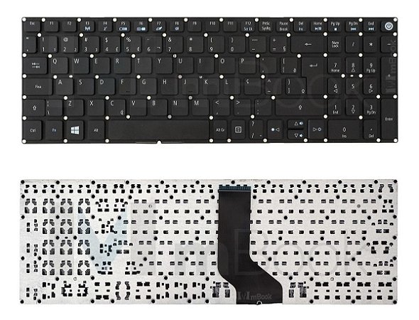 Teclado Notebook Acer Aspire E5-573 -A515-51-75RV-Preto- Br - Power Bottom
