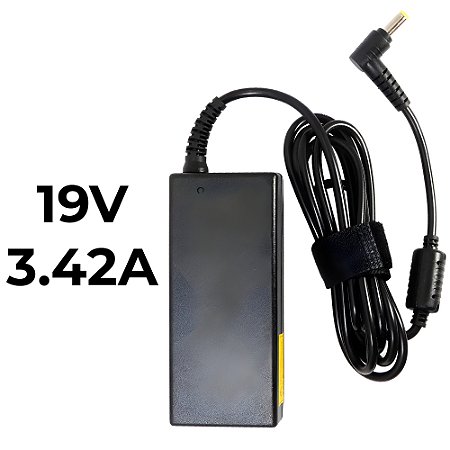 Fonte Notebook Acer 19v 3.42a Pa 1650 02- Plug Amarelo Curvado ( 5.5 x 1.7)