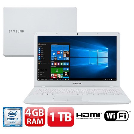 Notebook Samsung i3- Memória Ram 4GB- Hd 1TB Tela Full HD 15.6” Essentials E34-Semi Novo