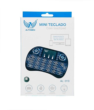 Mini Teclado Touchpad Wireless Bluetooth Usb Pc Tv Xbox Altomex Al