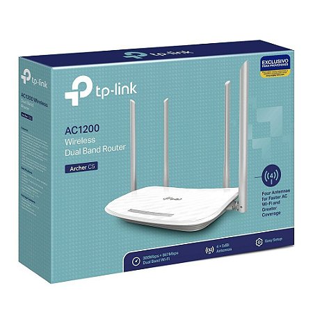 Roteador TP Link Wireless Gigabit Dual Band AC1200 Archer C5 Check-in Facebook