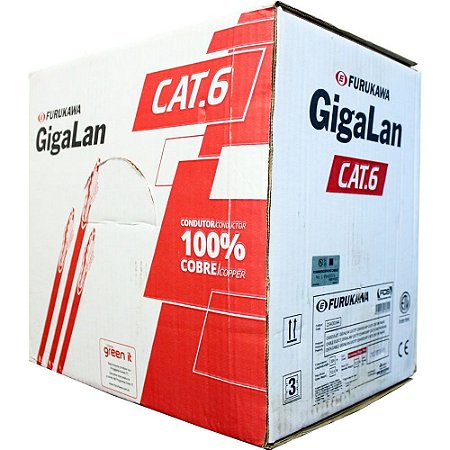 Cabo De Rede Furukawa Cat6 Gigalan Caixa Com 305 Metros