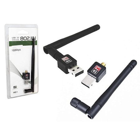 Adaptador Wi-Fi Usb Com Antena 802.iin 1200 mbps Wireless