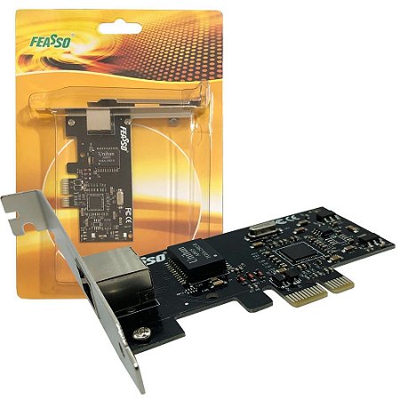 Placa De Rede Pci-e Express Lan Ethernet 100/1000 Gigabyte - Feasso