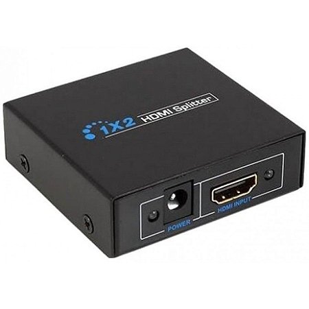 Splitter Switch Divisor HDMi 1 Entrada 2 Saídas Full HD 1080p Com Amplificação e Com Fonte de 5 Volts