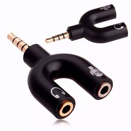 Adaptador P3 Macho x 2 P2 Fêmea para Fone e Microfone Lelong LE-07