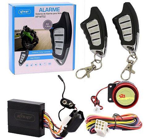 Sitema de Alarme Para Moto Universal Liga Partida Knup Kp-MT02
