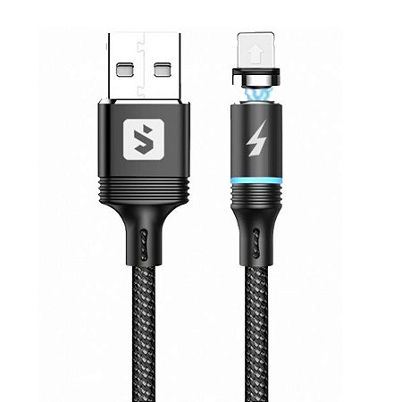 Cabo Magnético Preto Para Iphone 1M 2.4A Sx-b16i6