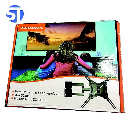 Suporte Tv Articulado 14 A 55 Polegadas Até 50kg Universal Ecooda EC 10073