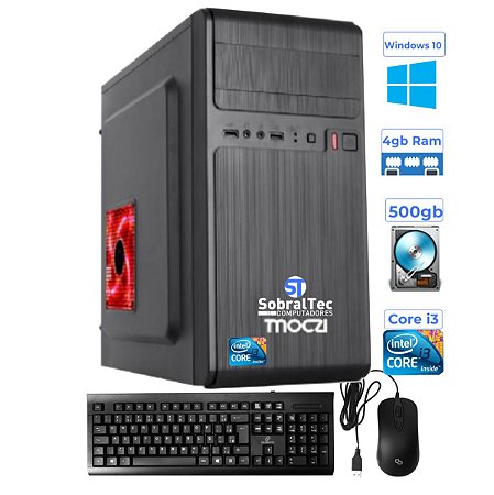 Computador SobralTec Core i3/3220- Hd 500Gb- Memória 4Gb- Teclado/Mouse 2