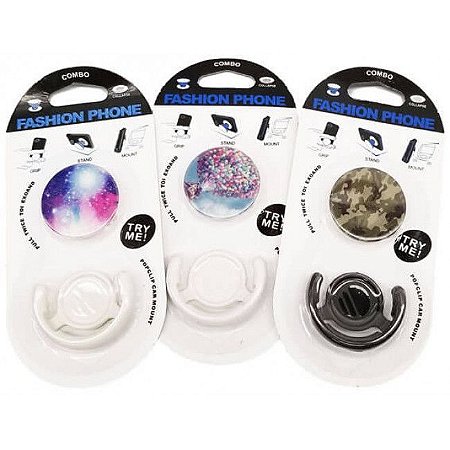 Pocket Socket Suporte P/ Celular + Suporte Veicular Pop Combo Fashion Phone