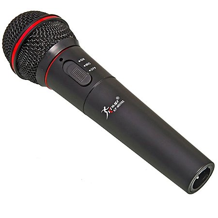 Microfone Sem Fio Unidirecional Knup KP-M0005 Alcance Até 30M Hi-fi