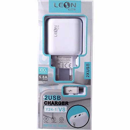 Carregador Turbo 5.8a Leon gts y24-1 Micro Usb V8