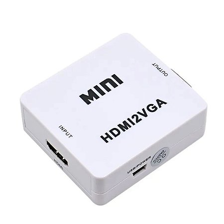 Mini Conversor Hdmi Para Vga Full HD