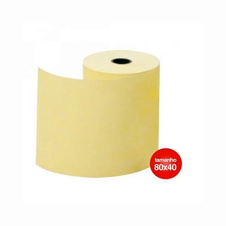 Bobina Termica Amarela 80mm x 40m 1 Via.