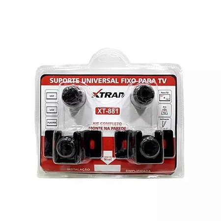 Suporte Universal Fixo Para Tv De 10 Até 76 Polegadas Xtrad xt-881 Suporta 80Kg