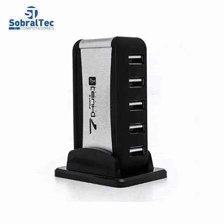 Hub Usb 2.0 de 7 Portas Extensor e Carregador 480 Mbps Knup  Hb-t68