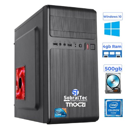 Computador SobralTec J3060 Dual Core-Hd 500 Gb -Memória 4 Gb Com Teclado e Mouse